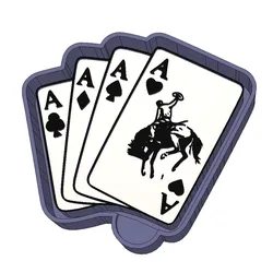 freshie cowboy Ace Card STL Mold Housing for Silicone & Resin