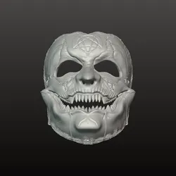 Horror Mask STL – Mark of the Maw – Wearable Demon Cosplay Mask
