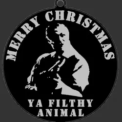 Merry Christmas Ya Filthy Animal - Christmas Ornament