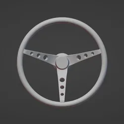 Steering Wheel fits Ford Mustang 64 – STL Scale Model Kit (1:24 / 1:18 / 1:12)