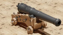 The ship's cannon