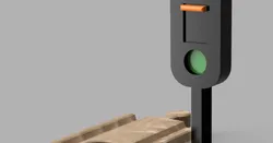 Wooden Train Traffic Light for IKEA LILLABO, Brio and others.
