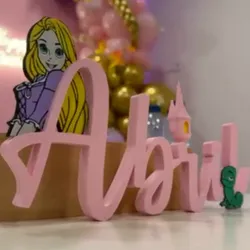 3D printer bestanden | 3MF | 👸 Rapunzel Name Sign: Tangled Magic Decor - [Name Abril]