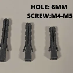 Creality Cloud | Wall Plugs Screw Anchors (6mm) | M4-M5 Screws | 5 Lengths | ملفات الطابعة ثلاثية الأبعاد