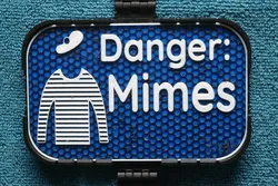 "Danger: Mimes" sign