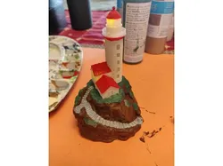 Lighthouse on a rock - tealight insert