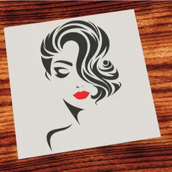 Woman red lips