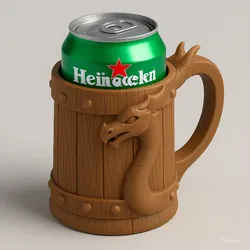 wooden beer mug tankard  Can Holders portalatas cerveza vikingo