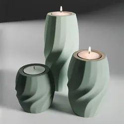مجاني Home Decorations & Ornaments STL تنزيل - Set of 3 Tea light holders Parametric - EniNiDesign