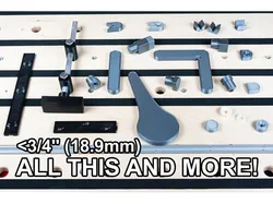 3/4'' / 19mm (18.9mm) Bench Dog Set with Levers, Cams, Stops, etc