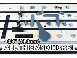 3/4'' / 19mm (19.0mm) Bench Dog Set with Levers, Cams, Stops, etc