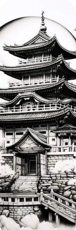 Japanese Temple Bookmark 2