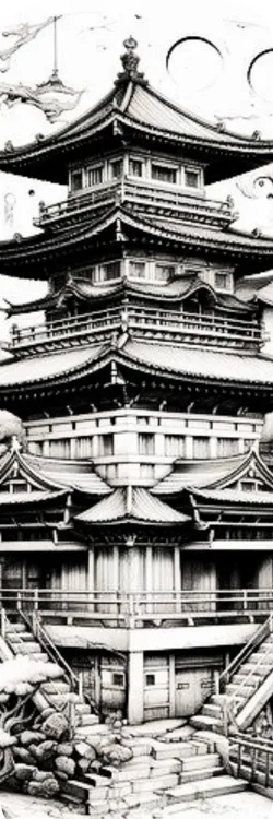 Japanese Temple Bookmark