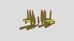 Low Poly 5.56x45mm Catridge Cluster