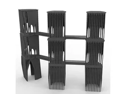Modular Brutalist Watchtower With Bridges 28mm