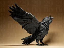 Raven - Geometric Statuette