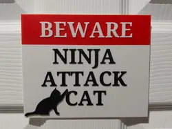 cat warning sign