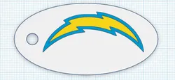 Chargers Keychain