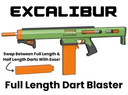 Excalibur - Full Length Dart, Pump Action Blaster (Nerf Homemade)
