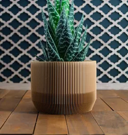 Mid Century Modern Plant Pot with Drainage