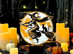 Midnight Ride - Witch Halloween Hueforge