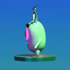 Plankton en base – Figura 3D para impresión FDM o resina