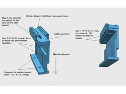 Proton Pack Adjustable Power Cell Light Holder