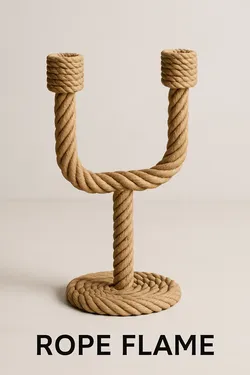 Rope Flame — Twisted Candle Holder
