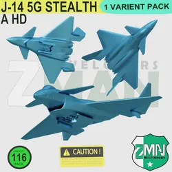 Drones & Aircraft STL تنزيل - J-14 الجيل الخامس من الطائرات النفاثة النفاثة الصينية V1 (طراز C) ASP - Z-MAN DEVELOPERS