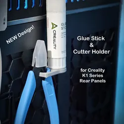Glue Stick & Cutter Holder for Creality K1 Series Rear Panels