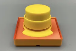 Gridfinity 2x2 bin for basic stapleless-stapler, with SourceCode