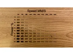 Snapmaker 2 laser Speed/Power Test