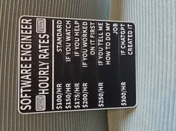 Software Engineer Hourly Rates Sign - ChatGPT