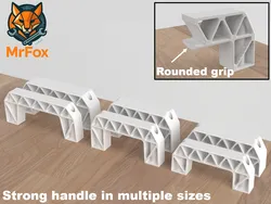 Strong handle - with trusses and rounded grip - multiple versions