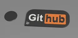 The HUB “Average” Keychain - GitHub – 25mm NFC Tag