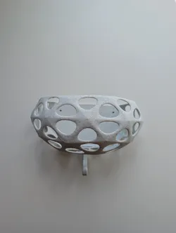 Wall mounted fruit basket/bowl with hook