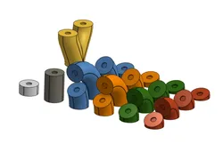 2" Magnetic Exhaust Pipe Mockup System 15x3mm magnet