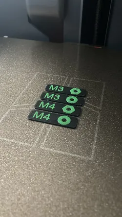 gridfinity Nut and Washer labels