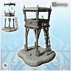 Other STL Descărcare - Avanpost pe bușteni de lemn (1) - miniaturi warhammer scenery ta - Hartolia Miniatures
