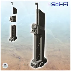 Other STL تنزيل - برج تحكم مستقبلي كبير مزود بهوائي ومنصة مرتفعة - Hartolia Miniatures