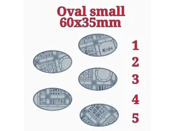 Oval Bases "Walkway" 60x35mm