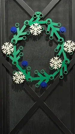 Snowflake for printable Lego wreath