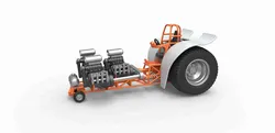 Vehicles & Machinery STL indir - Trekker met 3 motoren V8 Versie 4 Schaal 1:25 - 3DTechDesign