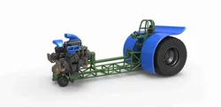 Vehicles & Machinery STL indir - Trekker met 3 motoren V8 Versie 6 Schaal 1:25 - 3DTechDesign