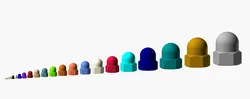 Complete Set of Metric Acorn Dome Cap Nuts M2, M2.5, M3, M4, M5, M6, M8, M10, M12, ..., M64