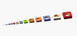 Complete Set of Metric Square Nuts M2,  ..., M64
