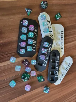 DnD Spell Slot Tracker for 12mm D6