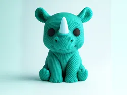 Knitted Rhino - NO AMS - Cute Animals