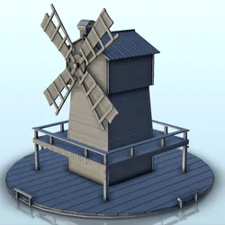Other STL Descărcare - Moară din lemn pe platformă rotunjită (7) - miniaturi warhammer t - Hartolia Miniatures