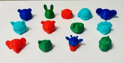 Snap-Fit Cute Mini Animals Jibbitz Charms for Kids' Crocs